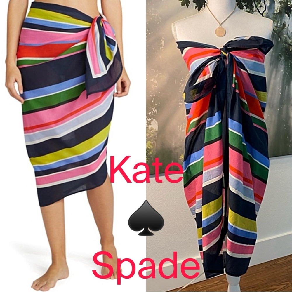 NWT Kate Spade Colorful Striped Cover Up